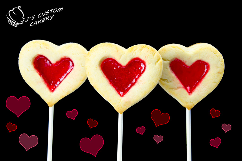 Heart Shaped Cookie Pops