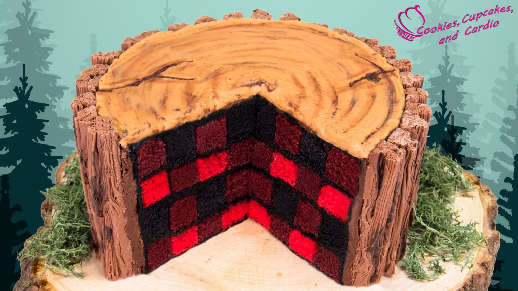 Lumberjack Checkerboard Cake