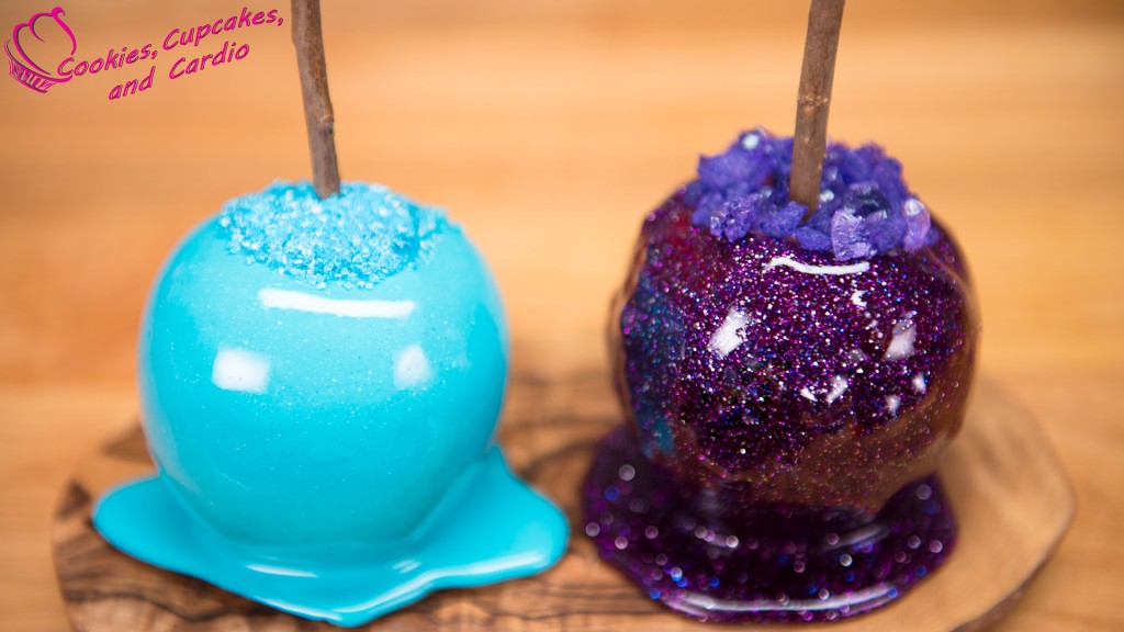colored candy apples 