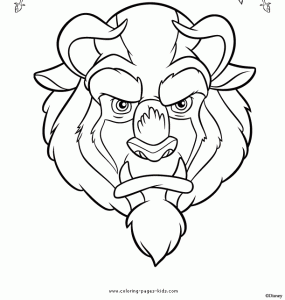 Beauty and the Beast stained glass pattern