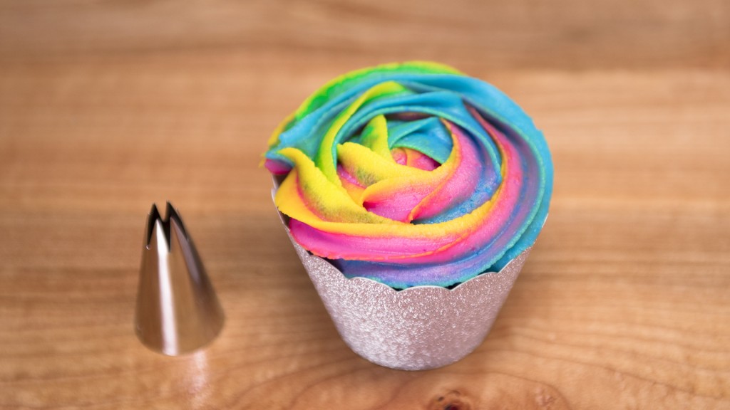 rainbow rosette cupcake decorating